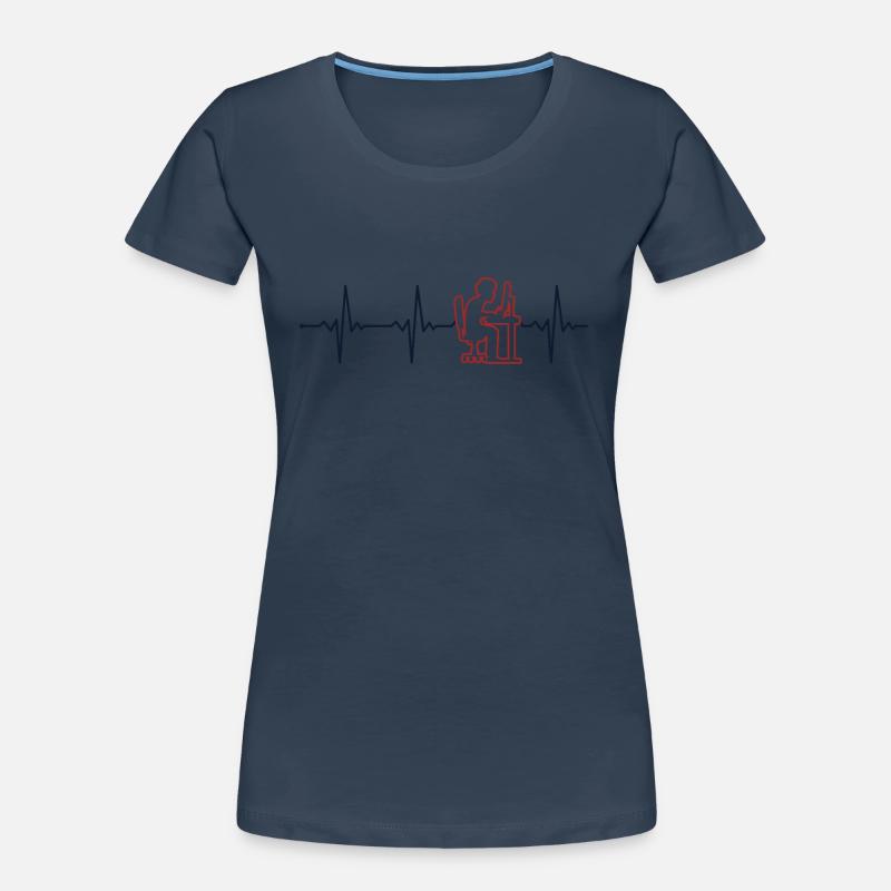 Programmer, Heartbeat, Software Developer, Coder Women's Premium Organic T-Shirt