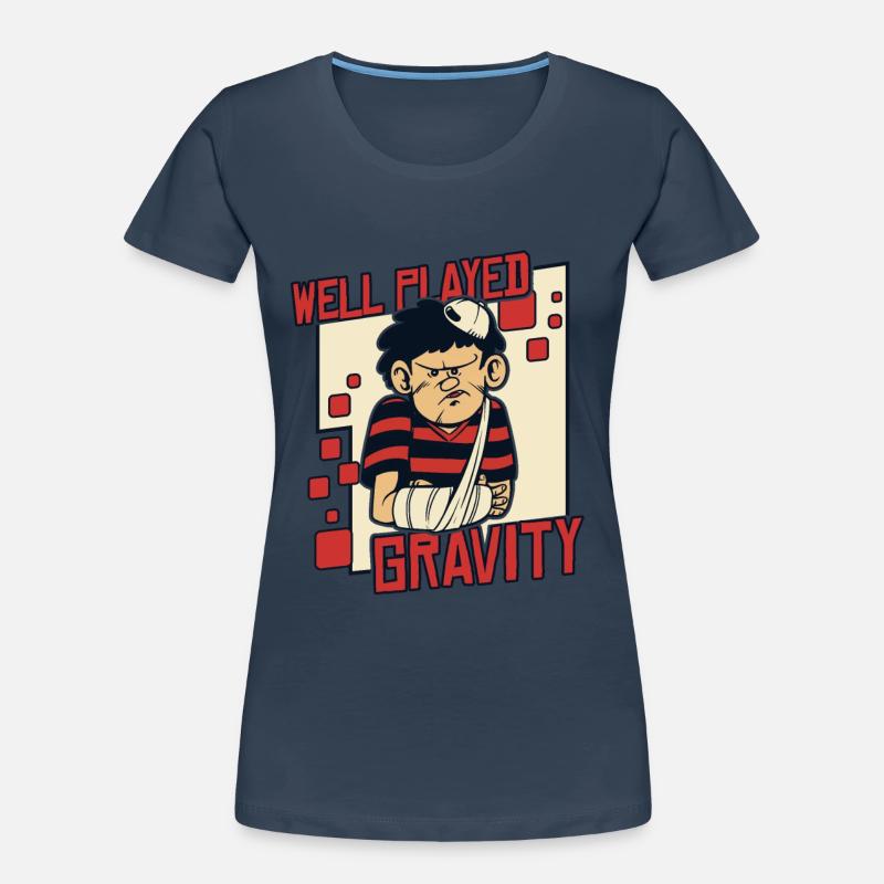 Well Played Gravity Broken Bone Broken Finger Women's Premium Organic T-Shirt