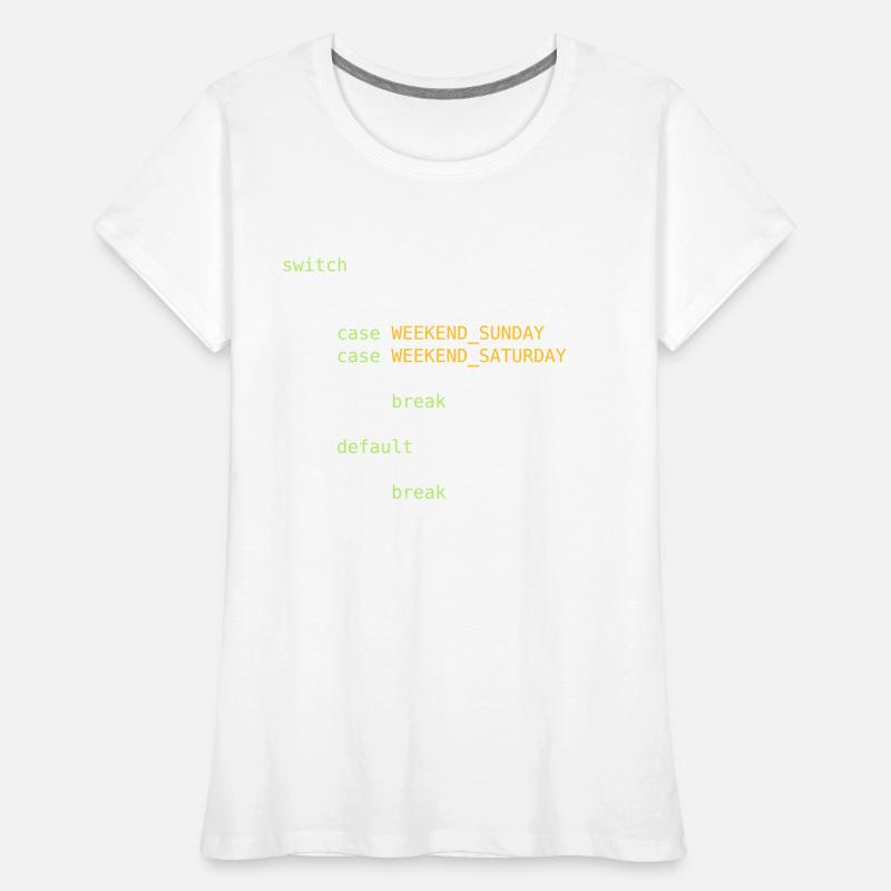 JAVA CODE - SWITCH - GAMING ON WEEKENDS T-shirt bio Premium Femme