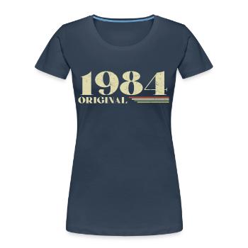Original 1984 Vintage 1984 Birthday 1984 Retro - Women's Premium Organic T-Shirt -  - Front - Mia (176cm)
