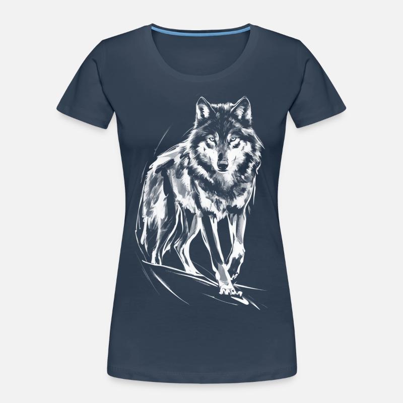 Wolf - Illustration 3 Frauen Premium Bio T-Shirt