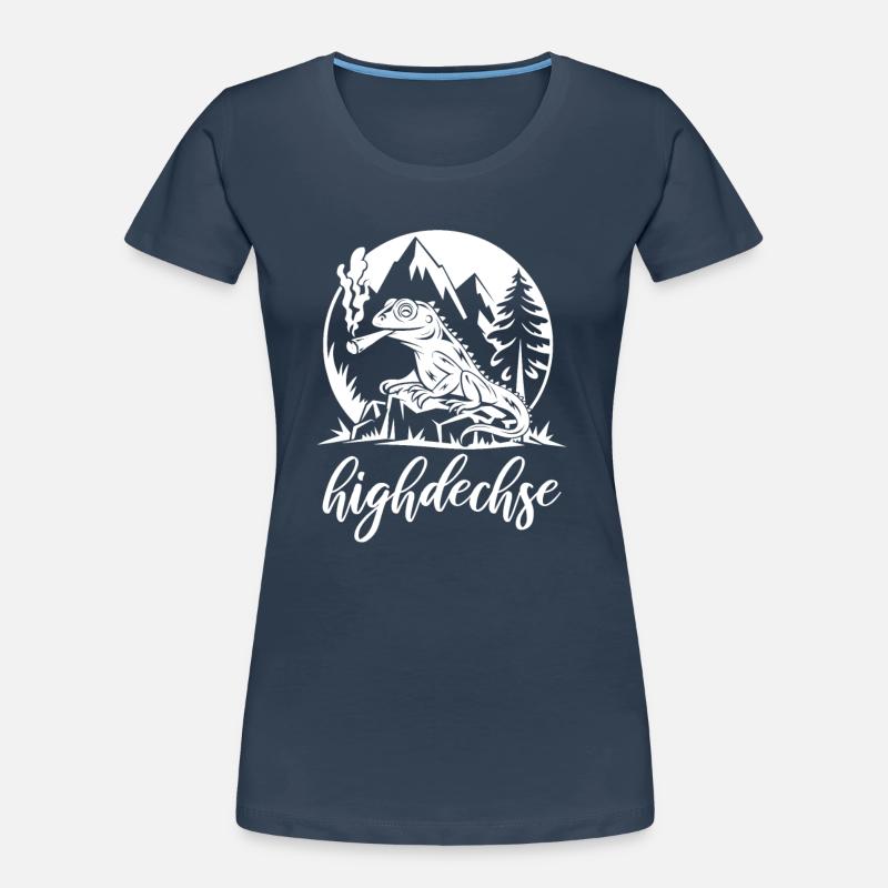 Highdechse - Eidechse mit einem Joint Frauen Premium Bio T-Shirt