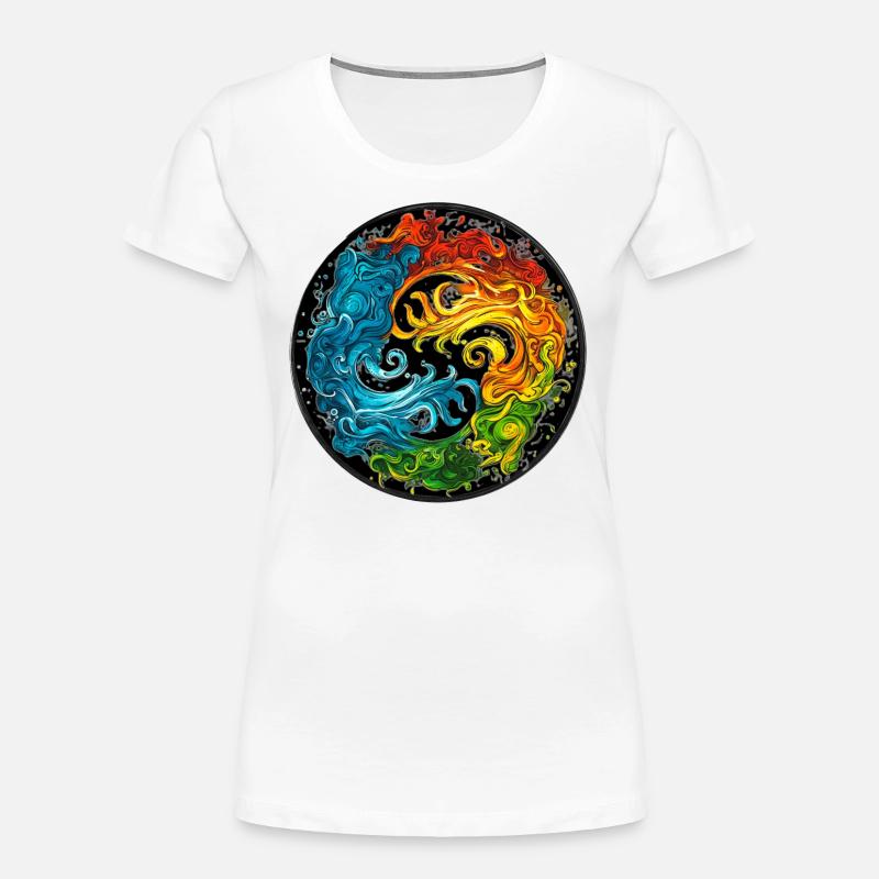 Die Elemente - Frauen Premium Bio T-Shirt - Weiß