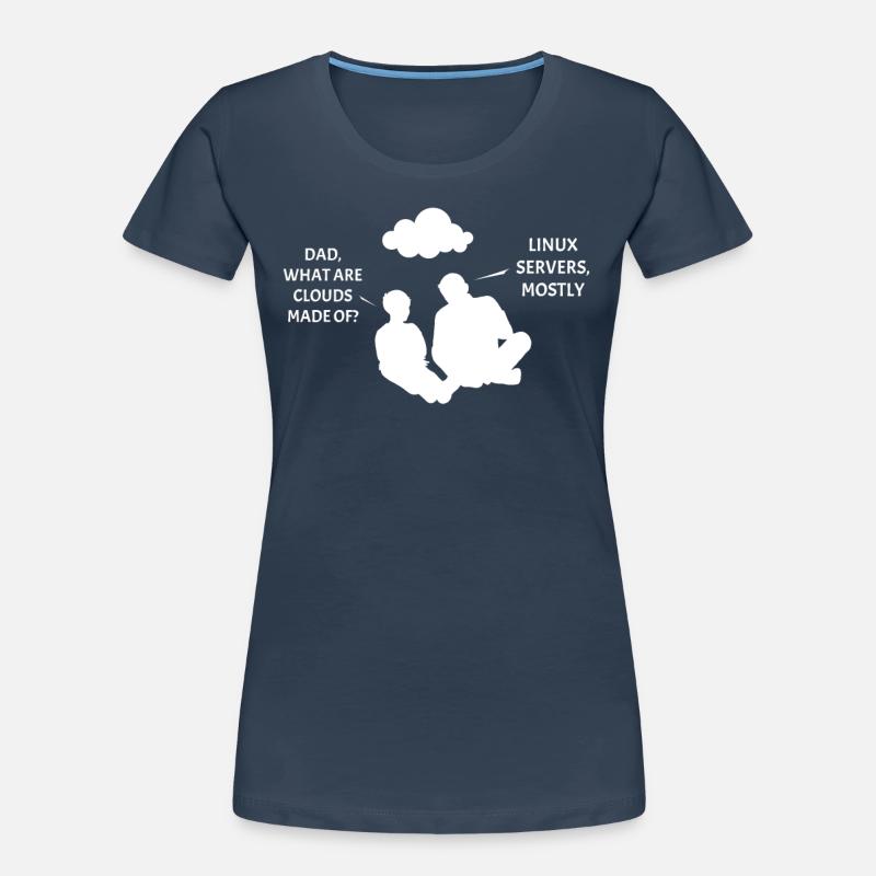 Linux Server Cloudscape Frauen Premium Bio T-Shirt
