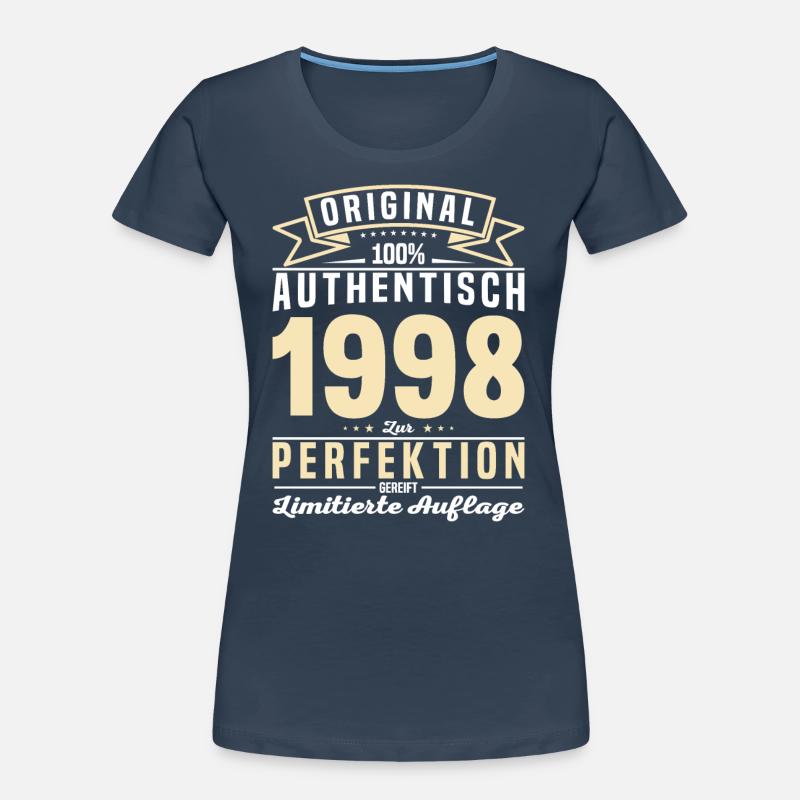 Authentisches Vintage-Geschenk 1998 Frauen Premium Bio T-Shirt