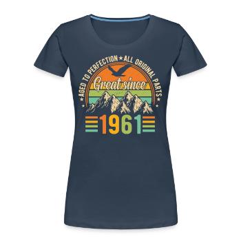 1961 - Une année légendaire - T-shirt bio Premium Femme -  - Devant - Mia (176cm)