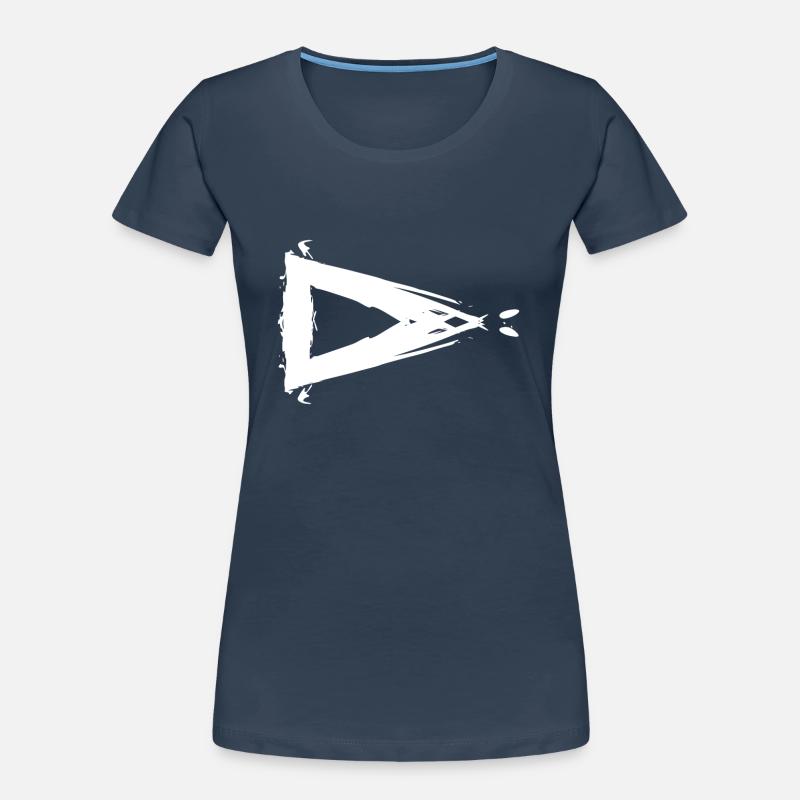 Triangle design brush shape math white Women's Premium Organic T-Shirt