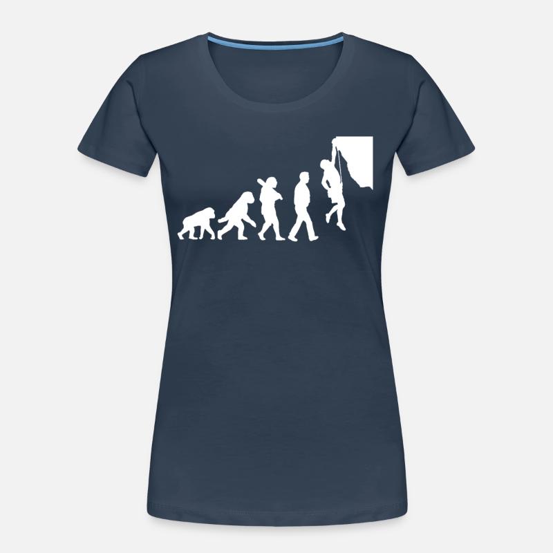 Evolution des Kletterns Frauen Premium Bio T-Shirt