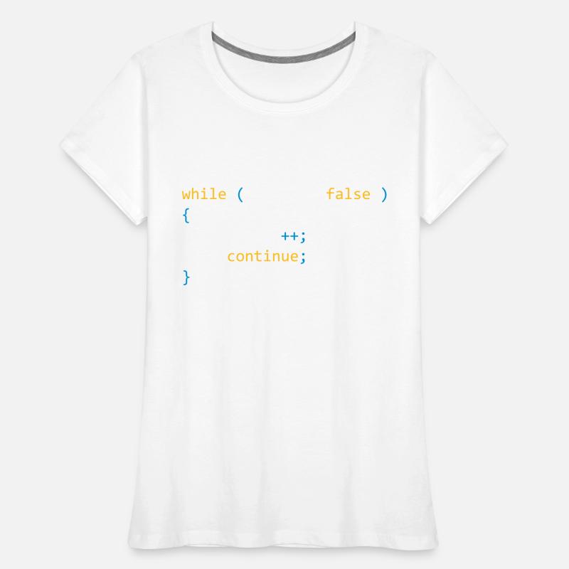 CONTINUER HÂTE EN CAS DE NON RETIRÉ - JAVA CODE T-shirt bio Premium Femme