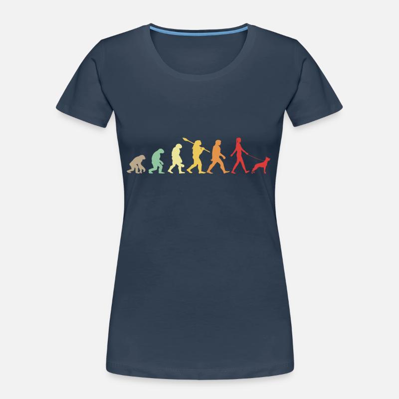 Evolution Lustiger Belgischer Schäferhund Malinois Frauen Premium Bio T-Shirt