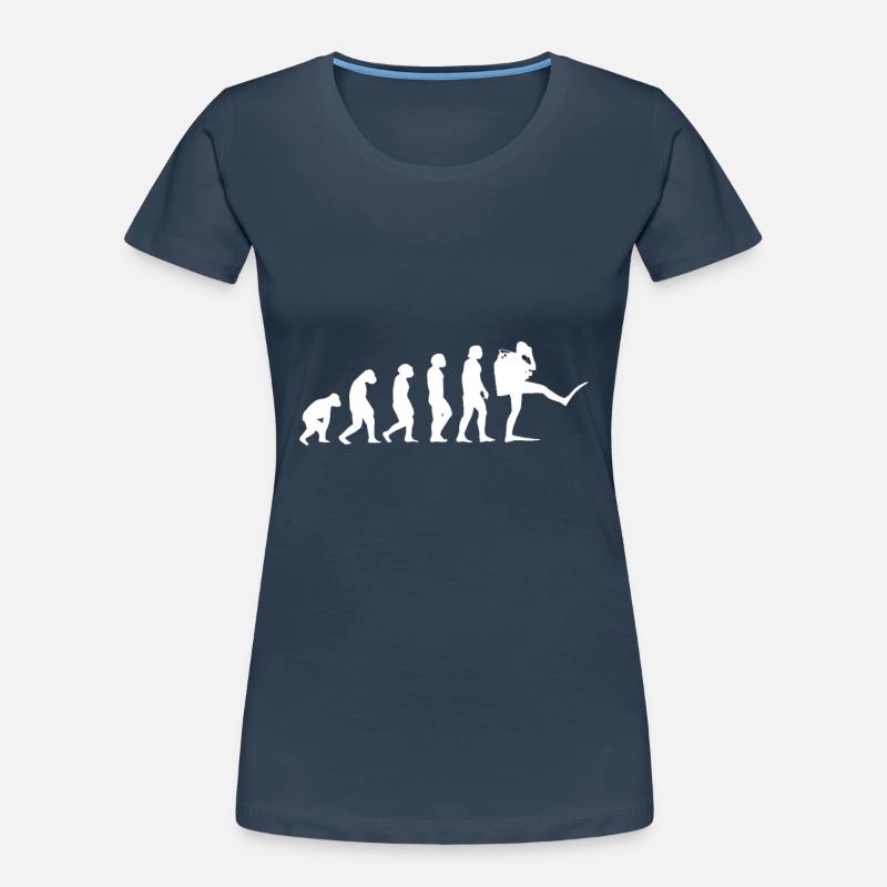 Evolution de la plongée - Don de plongeur T-shirt bio Premium Femme