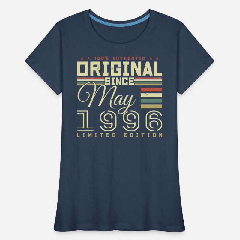 Gift Anniversaire Mai 1996, Gift May 1996 Frauen Premium Bio T-Shirt