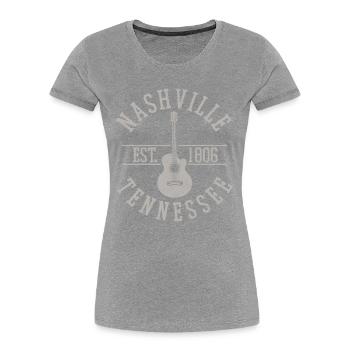 Nashville Tennessee Musique country - T-shirt bio Premium Femme -  - Devant - Mia (176cm)