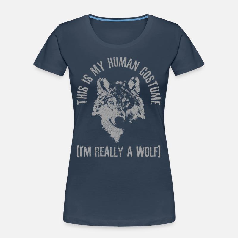 Wolf Kostüm Geschenk Frauen Premium Bio T-Shirt