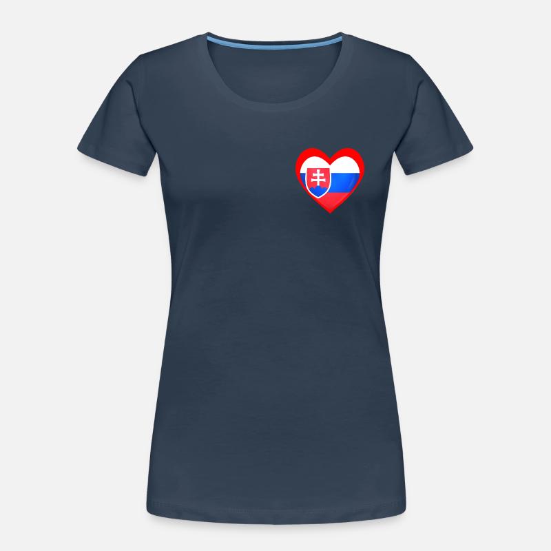 Červené Srdce Slovensko Frauen Premium Bio T-Shirt
