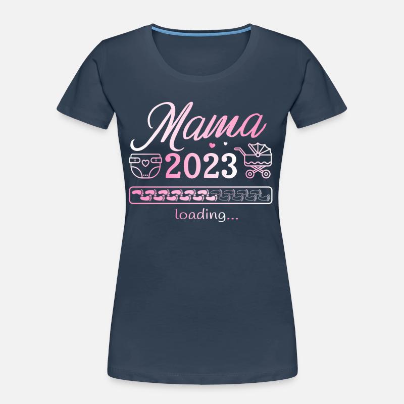 Werdende Mama 2023 Loading Schwanger Mutter Frauen Premium Bio T-Shirt