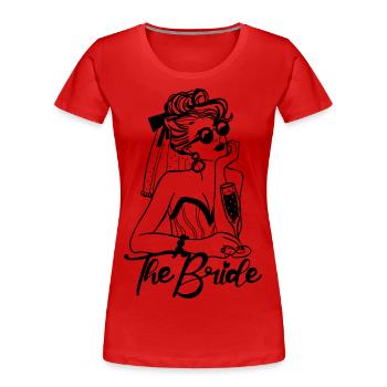 La mariée - die Braut - Hochzeit - JGA - T-shirt bio Premium Femme -  - Devant - Mia (176cm)