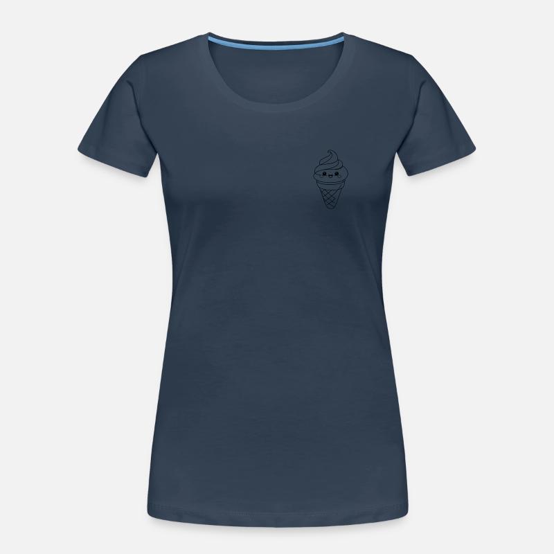 Softeis Eiscreme Icon Minimal Statement Frauen Premium Bio T-Shirt