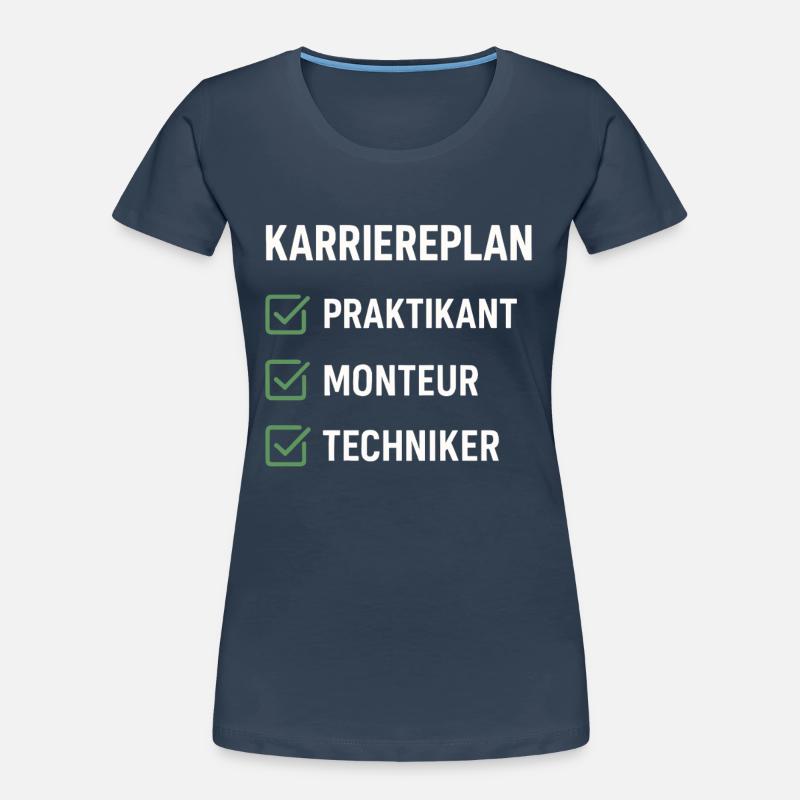 Karriereplan Praktikant bis Techniker Frauen Premium Bio T-Shirt