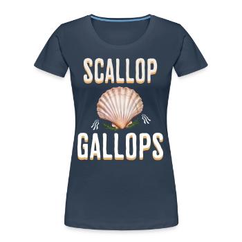 Humor Jakobsmuschel Galopp Meme - Frauen Premium Bio T-Shirt -  - Vorne - Mia (176cm)