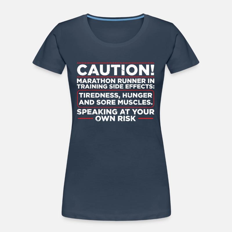 Caution! Marathon runner in training Runner Women's Premium Organic T-Shirt