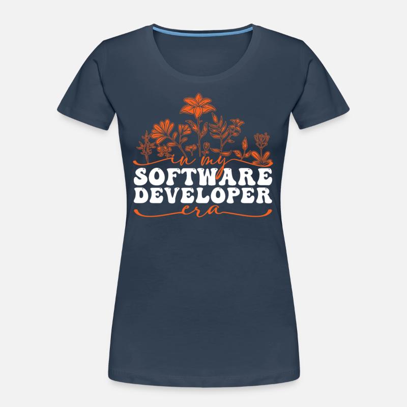 In My Software Developer Era: Flowers and Code Women's Premium Organic T-Shirt