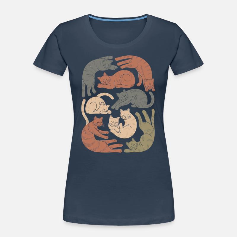 Relaxed Boho Cat Pattern Women's Premium Organic T-Shirt