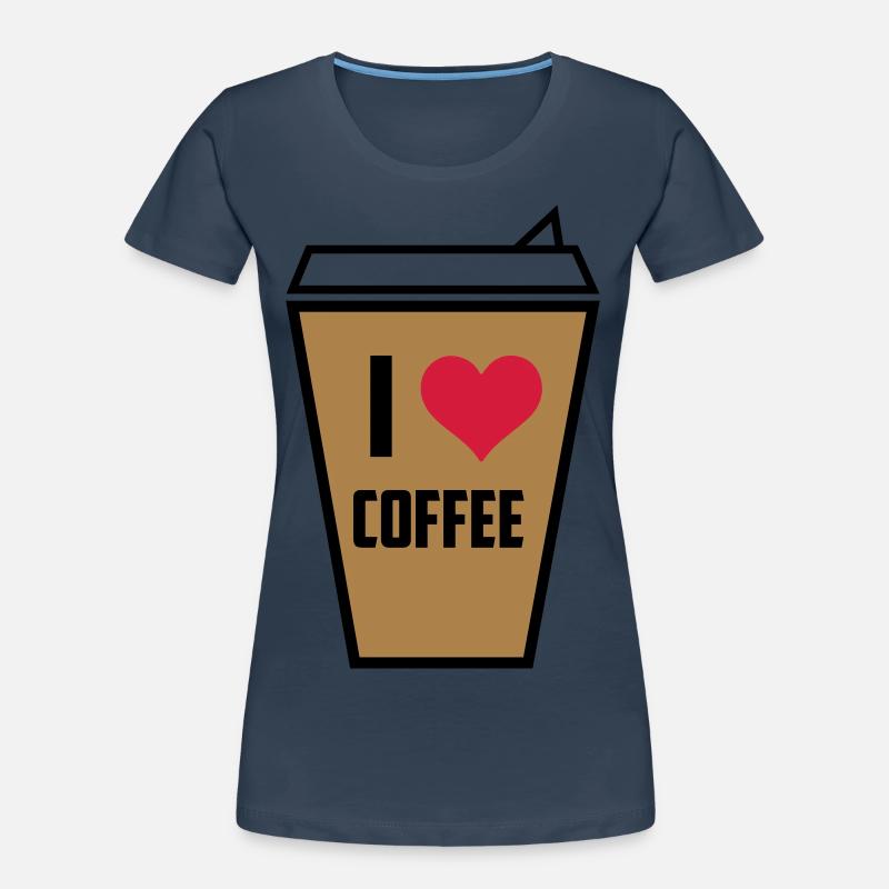 Ich liebe Kaffee 3 Frauen Premium Bio T-Shirt