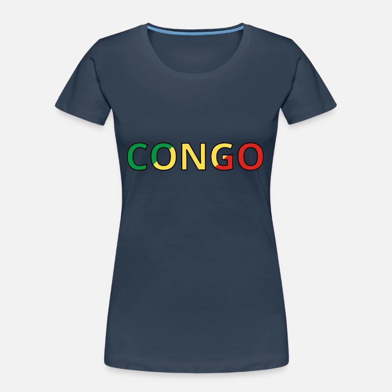 Drapeau Congo T-shirt bio Premium Femme
