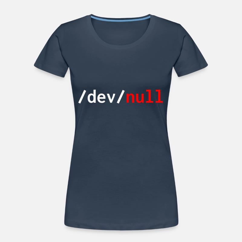 Dev null red web developer humor funny Women's Premium Organic T-Shirt