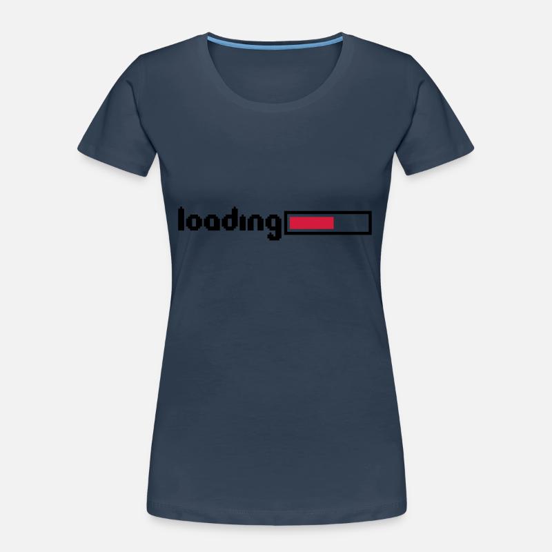 loading 8 bit pixel retro old games computer load Women's Premium Organic T-Shirt