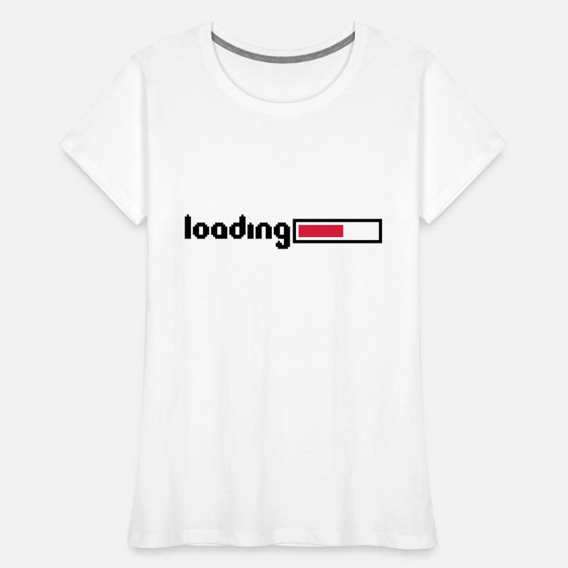 loading 8 bit pixel retro alt spiele computer lade Frauen Premium Bio T-Shirt
