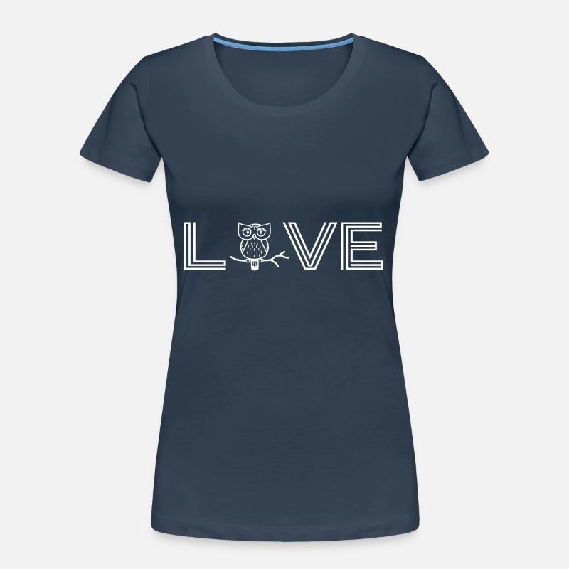 Eule "love-Eule" Eulendesign Frauen Premium Bio T-Shirt
