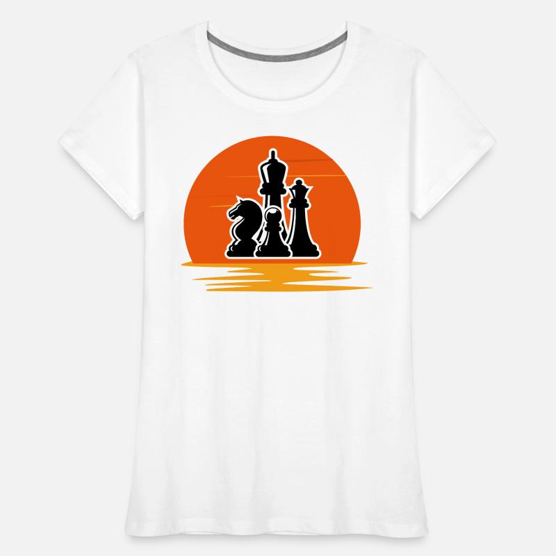 Chess Saying Gift Checkmate Queens Gambit T-shirt bio Premium Femme