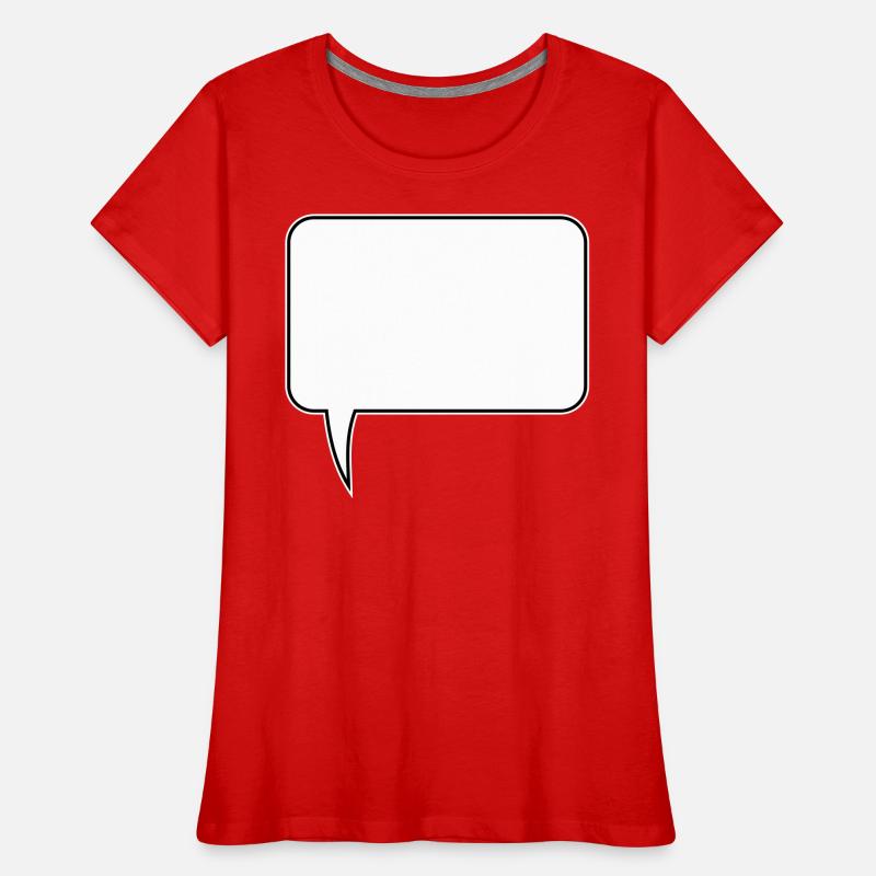 Speech bubble rectangle design Women's Premium Organic T-Shirt