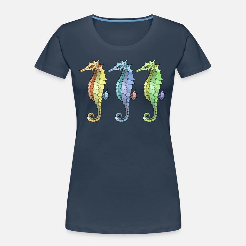 Hippocampes T-shirt bio Premium Femme