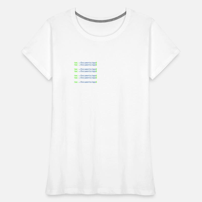 linux shell ls dot T-shirt bio Premium Femme