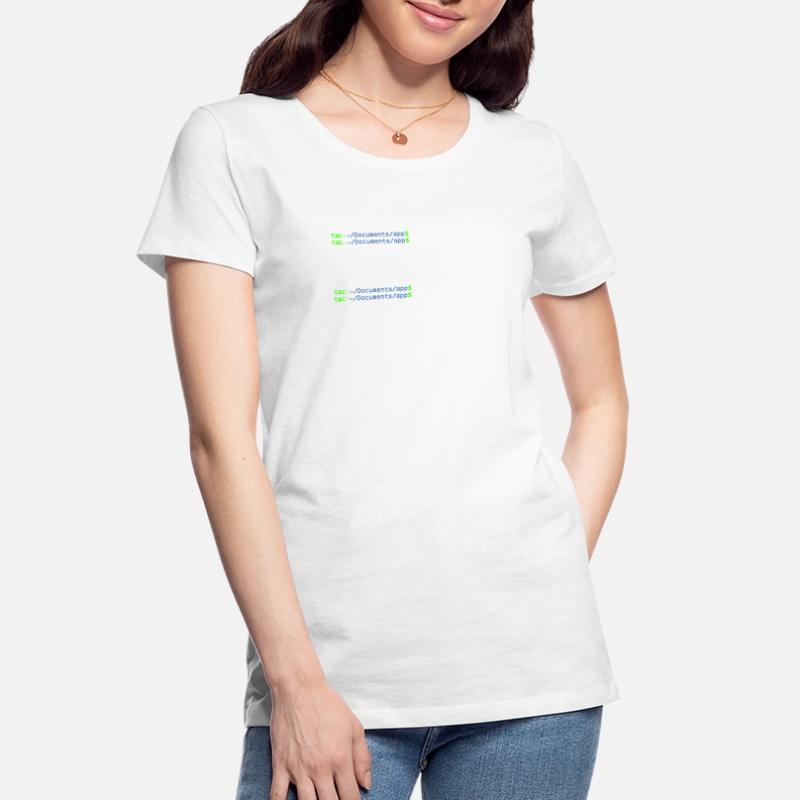 linux shell git building on fire T-shirt bio Premium Femme