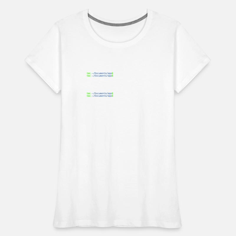 linux shell git building on fire T-shirt bio Premium Femme