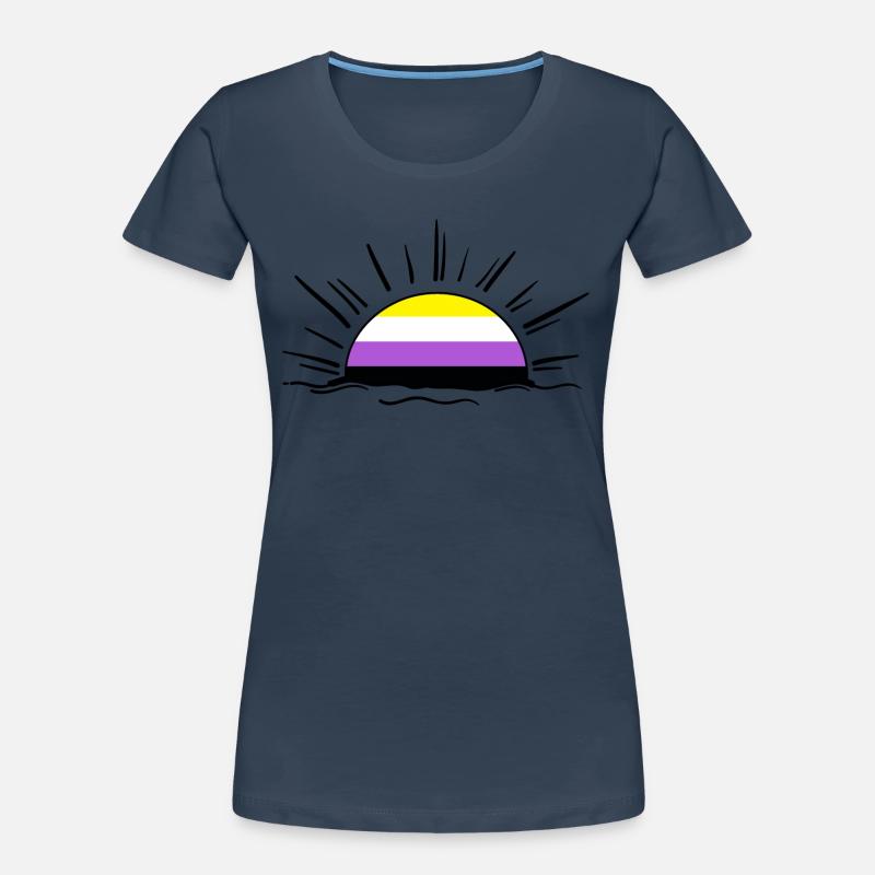 non binary androgyn genderfluid pride queer lgbt Frauen Premium Bio T-Shirt