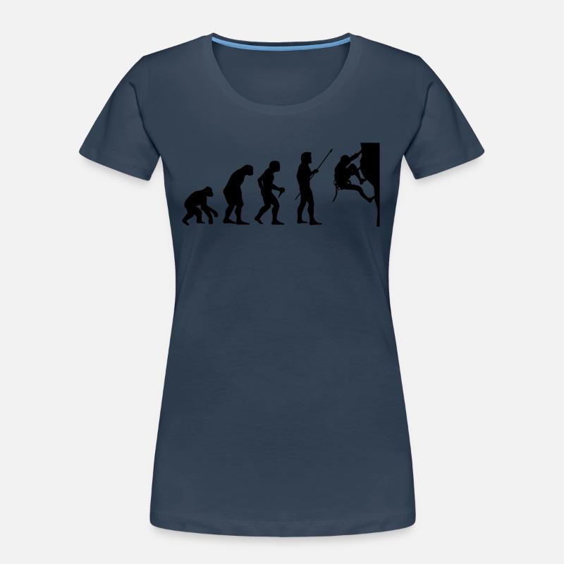 Climbing Evolution Boulderin Mountaineering Boulde Frauen Premium Bio T-Shirt