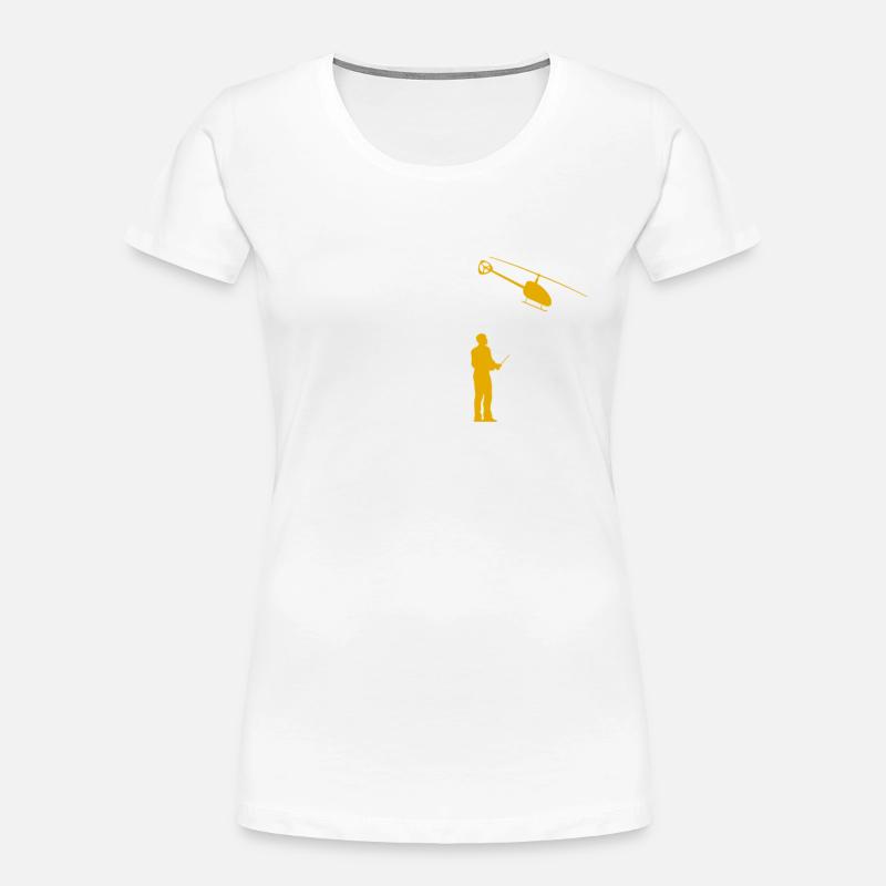 Evolution RC Hélicoptère commandé à distance Modéliser - T-shirt bio Premium Femme - blanc
