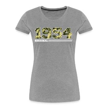 Cadeau d’anniversaire 1954 Vintage 1954 Army - T-shirt bio Premium Femme -  - Devant - Mia (176cm)