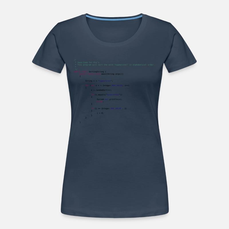 code Java drôle pour trier - T-shirt bio Premium Femme - 