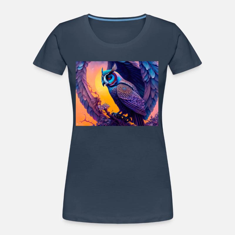 Eule Frauen Premium Bio T-Shirt