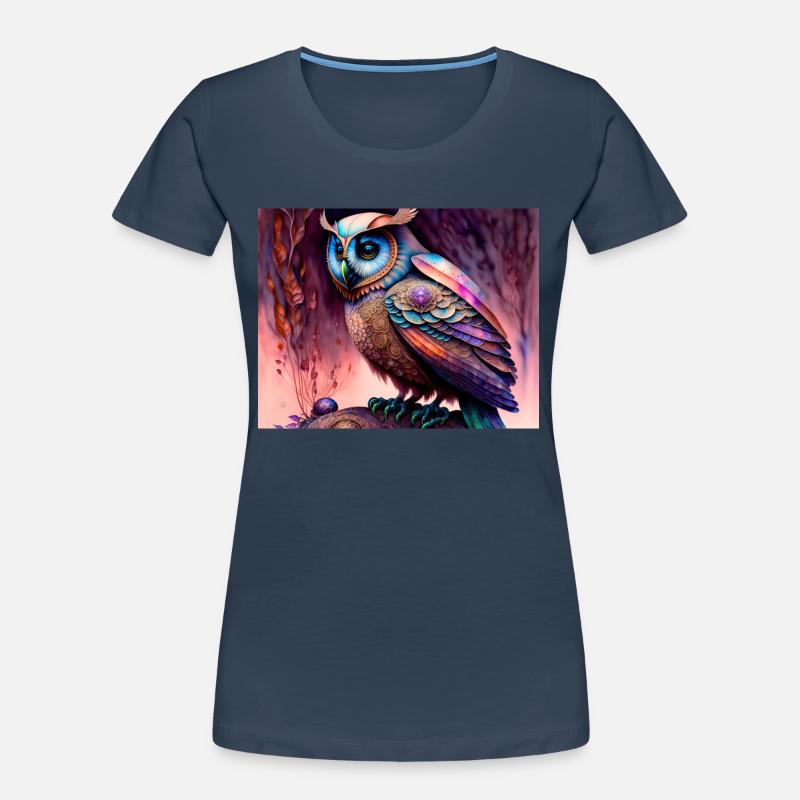 Eule Frauen Premium Bio T-Shirt