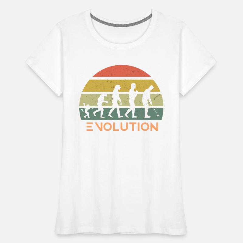 Évolution du golf rétro T-shirt bio Premium Femme