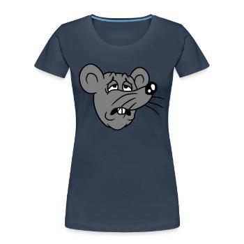 Mouse exhausted sad desperately tired suffering sweet - Women's Premium Organic T-Shirt -  - Front - Mia (176cm)