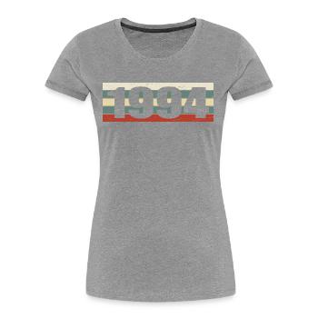 1994 Jahrgang 1994 Geschenk 1994 Geburtstag 1994 - Frauen Premium Bio T-Shirt -  - Vorne - Mia (176cm)