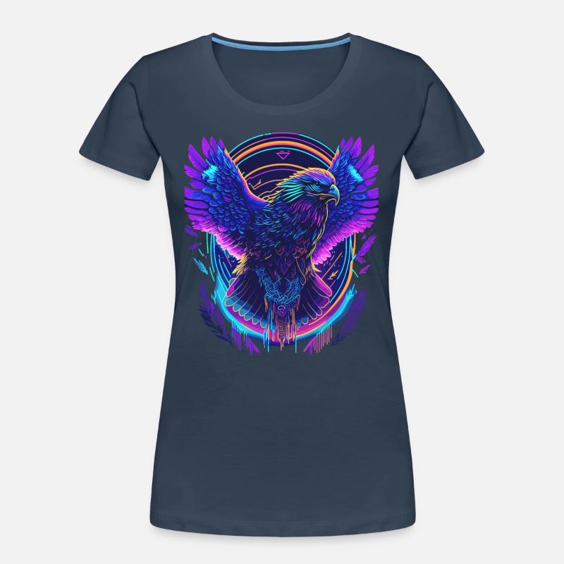 Flying Eagle Synthwave Women's Premium Organic T-Shirt